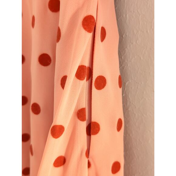 NWT Pearl by Lela Rose Rose Multi Polka Dot Dotted Ruffle Dress Size 8 $475 - Picture 7 of 8